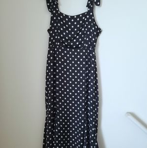 Aryeh Midi Polka Dot Trumpet Dress